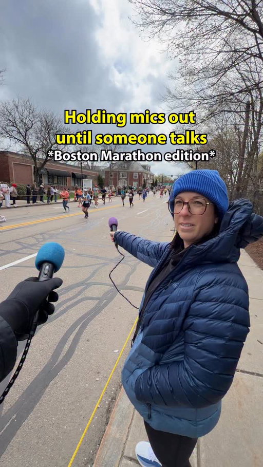Awkwardly standing with our mics out until someone says something. I guess most people were busy running?