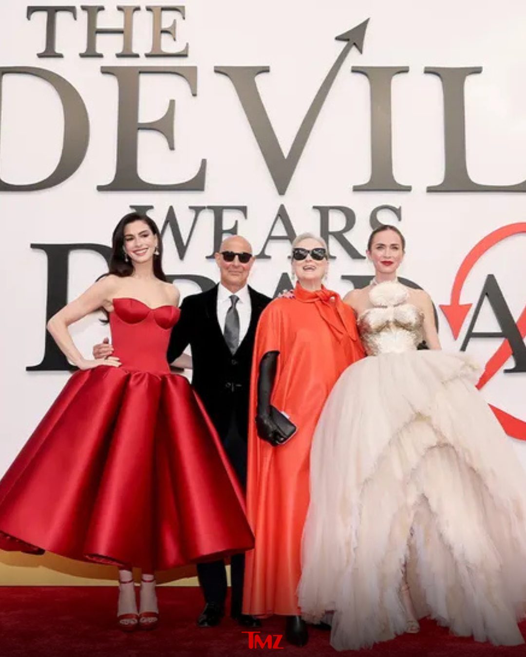Meryl Streep, Anne Hathaway, Emily Blunt and Stanley Tucci reunited at "The Devil Wears Prada 2" world premiere at Lincoln Center Monday night, with a red carpet that felt less like a movie event and more like a high-stakes fashion audition. Twenty years later, the iconic foursome slid right back into place like they never left Runway Magazine.

📸 Getty