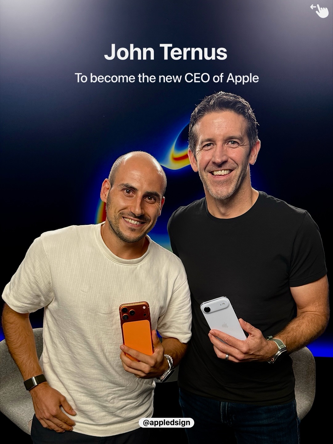 Apple’s new CEO has been announced! On September 1, 2026, John Ternus senior vice president of Hardware Engineering will become the new CEO of Apple. John will take over the role of Tim Cook who will become executive chairman of Apple’s board of directors!

John joined Apple’s product design team in 2001 and became a vice president of Hardware Engineering in 2013. He joined the executive team in 2021 as senior vice president of Hardware Engineering. He was instrumental in the introduction of multiple new product lines, including iPad and AirPods, as well as many generations of products across iPhone, Mac, and Apple Watch.

Tim said: “John Ternus has the mind of an engineer, the soul of an innovator, and the heart to lead with integrity and with honor. He is a visionary whose contributions to Apple over 25 years are already too numerous to count, and he is without question the right person to lead Apple into the future. I could not be more confident in his abilities and his character, and I look forward to working closely with him on this transition and in my new role as executive chairman.”

Tim Cook joined Apple in 1998 and became CEO in 2011. Since then, he has led the launch of major products and services, including entirely new categories like Apple Watch, AirPods, and Apple Vision Pro, alongside services such as iCloud, Apple Pay, Apple TV+, and Apple Music. He also played a key role in strengthening Apple’s existing product lines.

Under his leadership, Apple’s market value has surged from around $350 billion to $4 trillion, an increase of over 1,000%, while annual revenue has nearly quadrupled, rising from $108 billion in 2011 to more than $416 billion in 2025. The company has significantly expanded its global presence, now operating in over 200 countries and territories, with more than 500 retail stores worldwide. During this period, Apple has added over 100,000 employees and grown its active device base to more than 2.5 billion.

Having briefly spoken with John, I’m sure he’s the right person for the job. I’m excited to see how Apple will flourish under his leadership!
_______
#apple #timcook #ceo #johnternus #appledsign