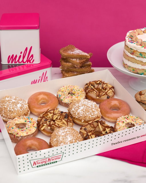 Two iconic brands. One seriously sweet collection! 🍩✨

The Krispy Kreme x @milkbarstore dozen is available NOW, bringing you sweet and savory flavors for every doughnut lover 🍩✨

Which are you grabbing first? Comment the emoji that matches your doughnut 🎂🥧🍪