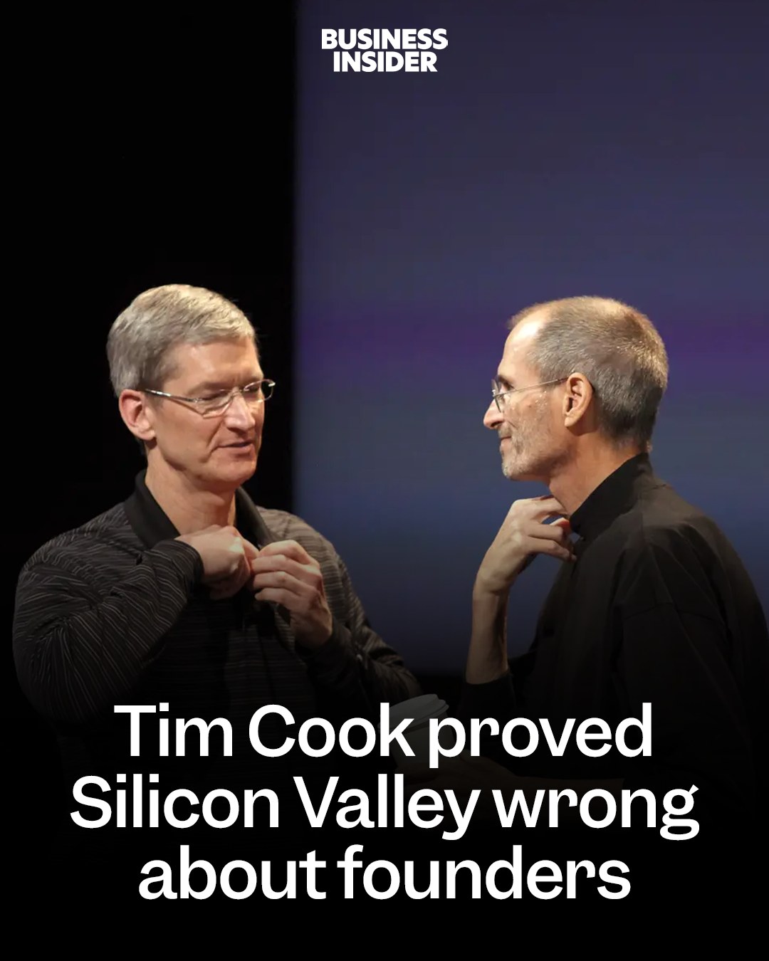Tim Cook is the ultimate non-founder success story. As he steps down as Apple CEO after 15 years, that's the biggest takeaway for Business Insider's Alistair Barr.

Silicon Valley lauds founders as the only leaders capable of creating huge, disruptive, and lasting value. Cook blew this "founder mode" theory out of the water in spectacular fashion.

Barr was there at the start. When Steve Jobs died in 2011, he went to Apple headquarters to report on the scene. Underneath the grief, questions lurked. Would the company be OK without its legendary cofounder? Cook, a supply chain and operations specialist, was taking over. Would he be able to innovate as Jobs did?

Read more about how Cook took Apple to new heights at the link in our bio.

Story by Alistair Barr

(Credit: REUTERS)

#apple #timcook #stevejobs #siliconvalley