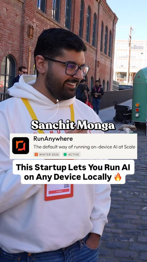 This AI startup is building software infrastructure that lets you run AI models locally on any device. Founder pitches Brycent at Y Combinator demo day. 

Startup - Runanywhere: The default way of running on-device AI at Scale

Edge AI is inevitable, but shipping it is painful: every device class behaves differently, runtimes vary, models are huge, and performance collapses under memory/power constraints. RunAnywhere turns that into an enterprise-ready workflow: one SDK to run models on-device, plus a control plane to manage models, enforce policies, and measure outcomes across thousands of devices.