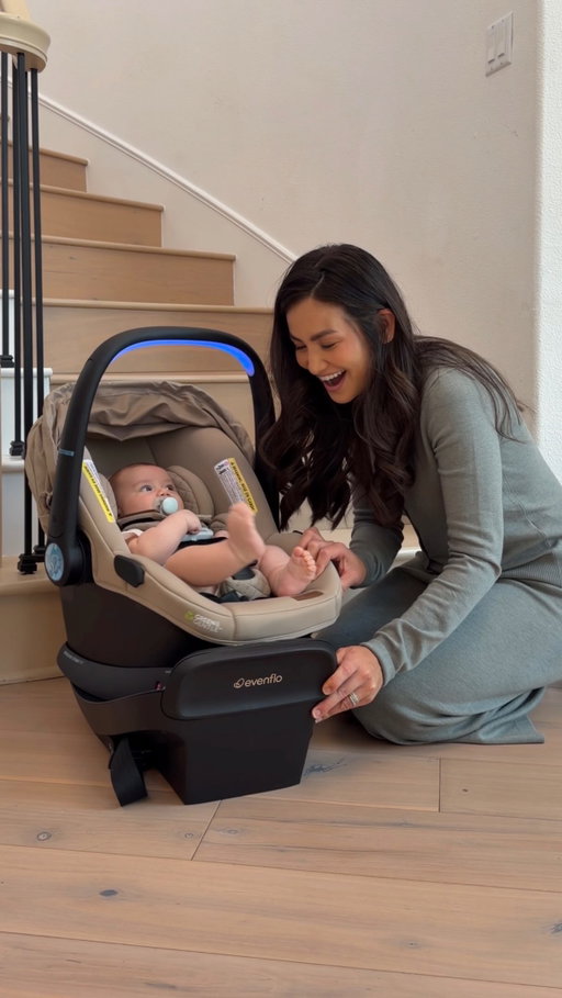 #ad Updating our baby’s carseat  with the Evenflo Shyft Intuiti+ Travel System — here’s 5 reasons why we made the switch:

⭐ Game-changing 180° rotation
The rotating infant car seat lets you turn the seat toward you with one hand, making getting baby in and out so much easier (and saving your back, especially postpartum).

⭐ Built-in soothing tech
The SensorySoothe feature adds lights, music, and sounds right into the handle—so you can calm your baby on the go without juggling extra gadgets.

⭐ From newborn to toddler in one system
With multiple modes (infant seat, pramette, toddler seat), it grows with your baby—so you’re not constantly upgrading gear.

⭐ Smooth ride for everyday life
All-wheel suspension + rubber tires mean it handles everything from Target runs to neighborhood walks without waking a sleeping baby.

⭐ Easy, secure install = peace of mind
The LockStrong belt system helps you get a tight, secure fit quickly—because no mom wants to second-guess car seat safety.

Target’s spring Car Seat Trade In event is happening 4/19 though 5/2. During that time bring in your old car seat to any Target to be recycled and receive a 20% off coupon to purchase a new Evenflo car seat, stroller or travel system. The coupon is good through May 16 so don’t wait!
@evenflobaby @target #TargetPartner #targetbaby #target #evenflobaby @shop.ltk liketkit 

Shop on LTK: https://liketk.it/68sFV