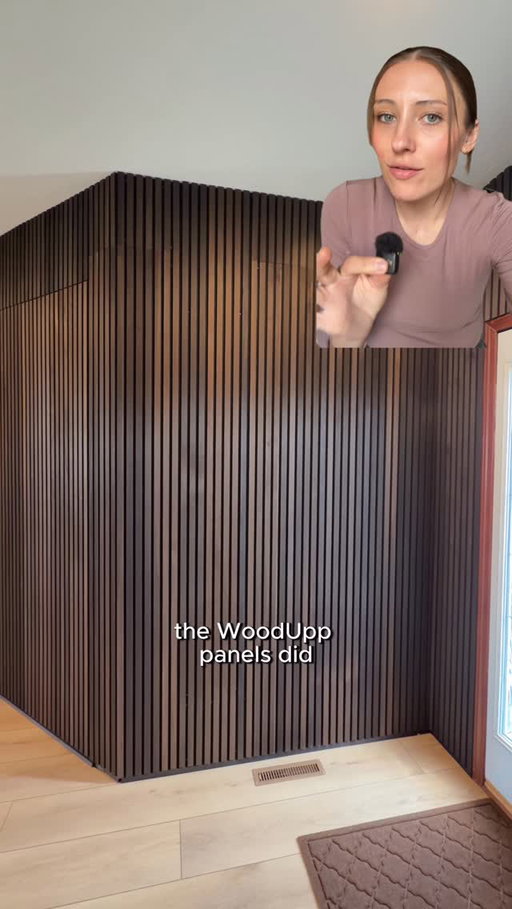 @woodupp_com changed the ENTIRE look of our foyer!! If you’re looking for a stunning upgrade in your home. This is it. #home #woodupp #homeupgrade #houseupgrade