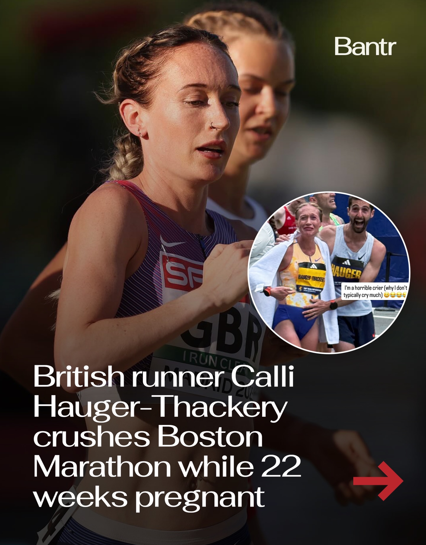 She ran 26.2 miles while 22 weeks pregnant.

Calli Hauger-Thackery just completed the Boston Marathon in 2:43 (WILD), navigating a trapped nerve early in the race and multiple stops along the way, but still finished strong.

For context, she’s an elite runner who’s represented Great Britain and has one of the fastest marathon times ever recorded by a British woman.

After the race, she called it one of the most meaningful moments of her career.

Amazing stuff.

Media via @callirianne

#bantrparents #bostonmarathon #moms #heromoms