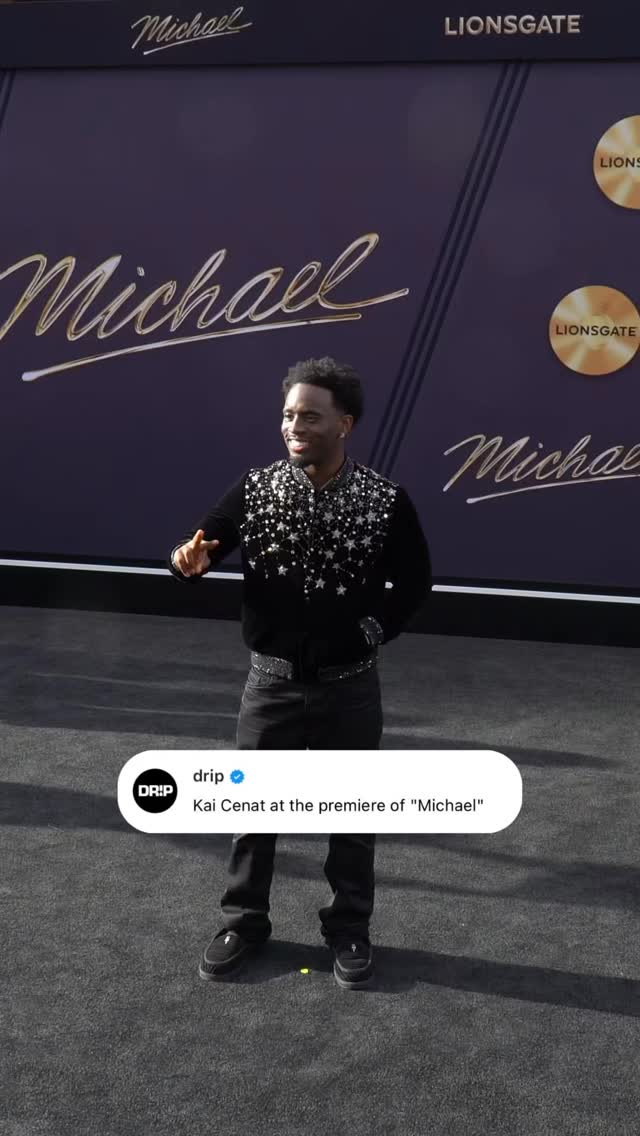 Kai Cenat at the premiere of “Michael,” the upcoming Michael Jackson biopic. Rate the fit 1–10.