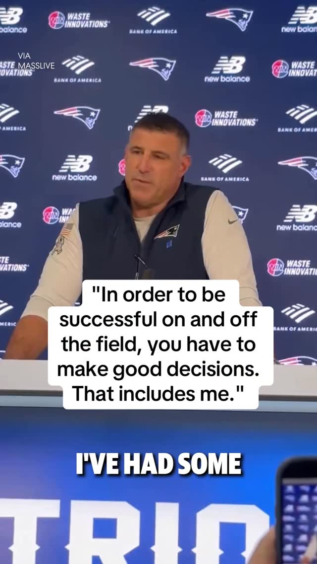 Mike Vrabel speaks for the first time since images of him and Dianna Russini surfaced.