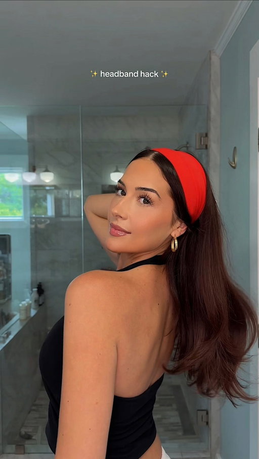 easy headband hack ✨ #headband #headbandhairstyle #hairhack #hairstyle