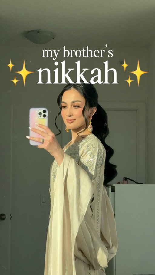 get ready with me for my brother’s wedding!! I AM SO EXCITED 👺

earrings are from @zaraya.studio 
hair done by @hairlicioustyles 
decor by @grandeurluxe.decor 

@beautyofjoseon_official glow replenishing rice milk
@caudalieus grape water
@cliocosmetics_global kill lash long curling mascara
@milkmakeup hydro grip primer
@maybelline pink color corrector
@diorbeauty forever skin foundation stick shade 1.5n
@hauslabs concealer fair neutral 04
@narsissist laguna bronzer 02
@diorbeauty rosy glow blush stick shade rosewood
@onesize pink powder
@dior forever nude jumbo bronzer
@essence_cosmetics pure nude baked blush
@lancomeofficial idole mascara
@charlottetilbury lip duo in tan 
@tirtir_global @tirtir_official setting spray
@glamnetic frosted chai press ons
@tomfordbeauty soleil blanc perfume
outfit @zabric.official 

#weddinggrwm #makeup #pakistani #desi