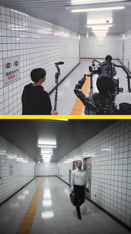 The Walking Man becomes The Biking Man. Behind the scenes of EXIT 8, now playing only in theaters.