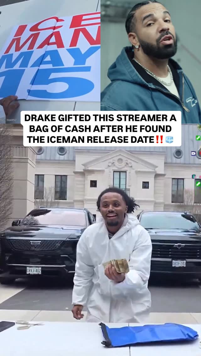 Follow @RAP for more🧊

#Drake gave Kishka stacks of cash after he found the ‘ICEMAN’ release date envelope & brought it to his house to open it🤯

🎥: @almightykishka