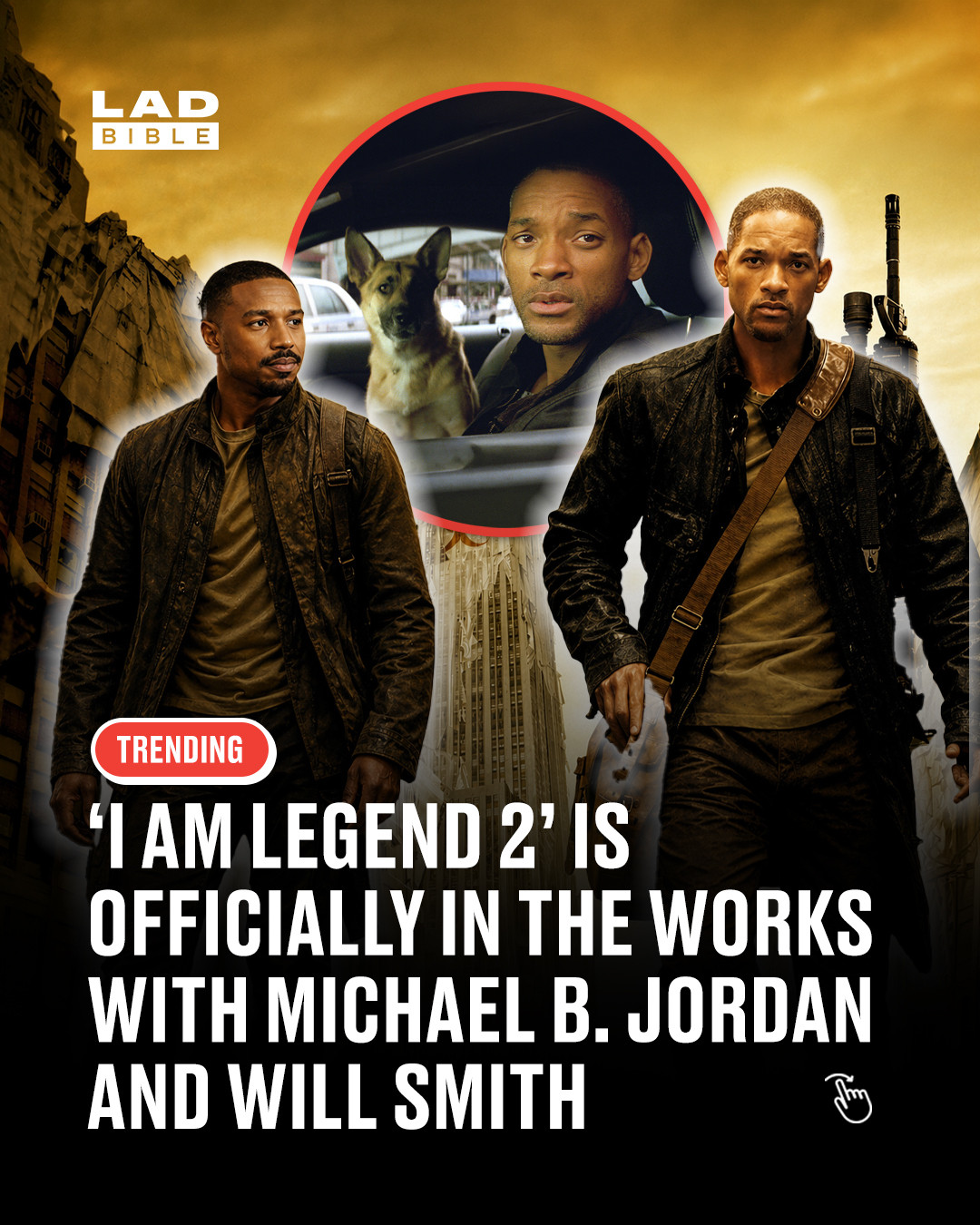 I Am Legend 2 is finally moving forward 👀⁠
⁠
A sequel to the 2007 film is officially in development, with Steven Caple Jr. set to direct. The project has been in talks for years, but it now looks like things are properly taking shape.⁠
⁠
Will Smith is expected to return, alongside Michael B. Jordan, who will reportedly play the leader of a new survivor settlement. The story is also set to take inspiration from the film’s alternate ending, where Neville survives, opening the door for a completely new direction.⁠
⁠
With the original writer returning and a fresh take on the story, the sequel is shaping up to revisit the world nearly 20 years later. No release date yet — but it’s definitely one to watch 🎬⁠
⁠
#film #ladbible #entertainment