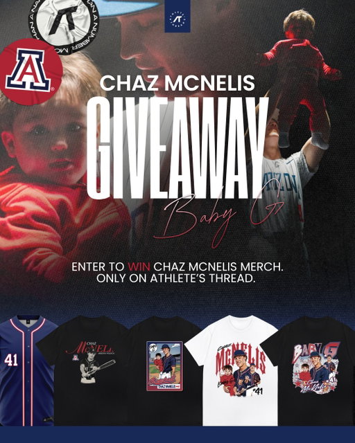 CHAZ MCNELIS “BABY G” GIVEAWAY 👶🔥

We’re dropping a special Baby G merch giveaway with Chaz McNelis 🐻⬇️

Win one of these exclusive Arizona tees and rep #41 in style 👀

✔️ Follow @athletesthread @arizona.threads @cmcnelis41 
✔️ Fill out the link in our bio
✔️ Comment which tee you want

Don’t miss your shot — winner dropping soon 💪🔥

Link in bio 🚀