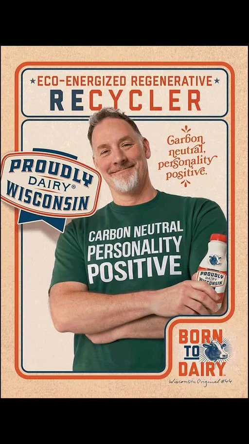 Meet the Eco-Energized Regenerative Recycler. 🌾⚡️

He’s part farmer, part environmental engineer, and 100 percent convinced that every month is Earth month for Wisconsin Dairy farmers. 

Support Wisconsin Originals like #44 by looking for the Proudly Wisconsin badge. Drink milk. Eat cheese. Load up on butter and ice cream!

Meet more Wisconsin Originals who were Born to Dairy at www.BornToDairy.com

Powered by Dairy Farmers of Wisconsin.

#BornToDairy #BeLikeAFarmer #AmericasDairyland