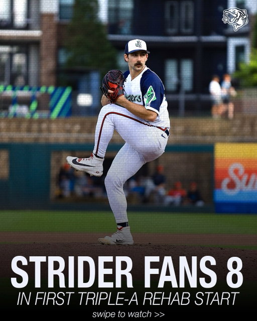 Scheduled post: Spencer Strider was absolutely DEALING tonight.

4.1 IP | 1 H | 0 R | 1 BB | 8 K