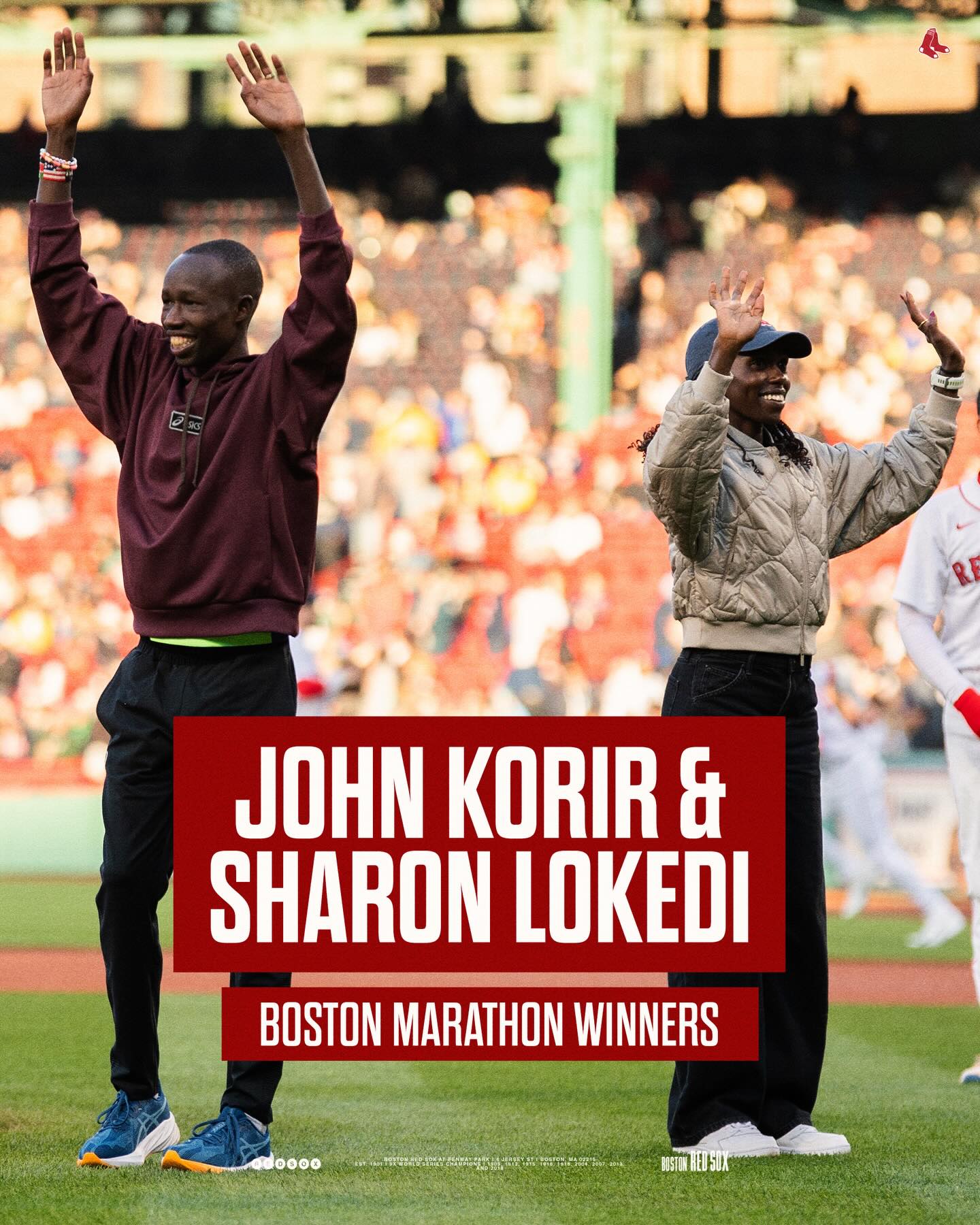 From the finish line to 1st pitch 🏆

Honored to have the back-to-back Boston Marathon winners at Fenway tonight.