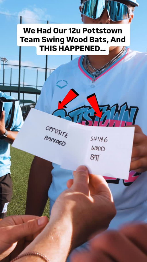 put down the -8 bats for an inning and challenged the players to swing a wood bat, and this happened first AB…

#baseball #sports #challenge #pottstown #baseballlife
