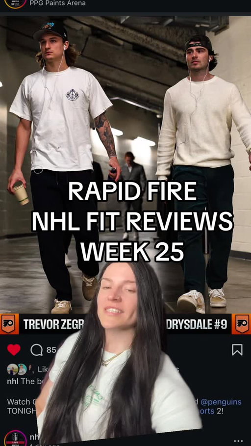 I thought of something funnier than 24 ….WEEK 25 OF RAPID FIRE NHL FIT REVIEWS🏒🤠🩷 a mix of Game 81 and 82 looks and playoff looks!!! #NHL #hockey #hockeyfan #hockeyplayer #fashion