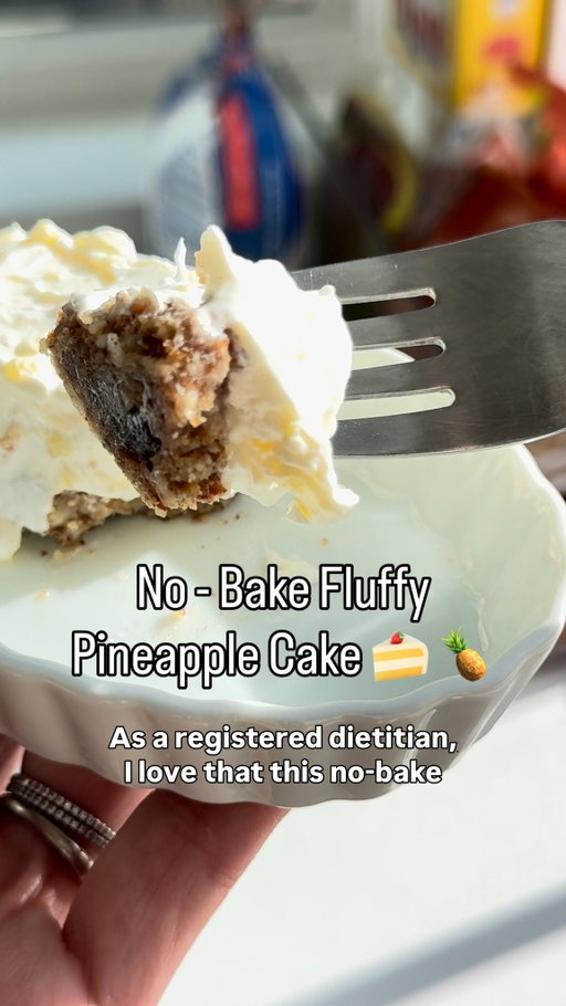 Easy, High-Protein, AND No-Bake. Try out our Fluffy Fresh Pineapple Cake for a guilt-free snack🤩

Ingredients:
 Nonstick cooking spray
1 1/2 cups unsweetened coconut flakes
1 container (12 ounces) pitted Medjool dates
2 cups pecan halves and pieces plus additional for garnish (optional)
1/4 cup plus 2 tablespoons natural buttery spread with olive oil, melted
3  cups fat-free cottage cheese
1/2 cup powdered sugar
1 container (9 ounces) dairy-free coconut whipped topping, thawed if necessary
3 cups finely chopped fresh DOLE® Pineapple plus additional for garnish (optional)

Directions:
1. Spray a 13 x 9-inch baking dish with nonstick cooking spray. Toast coconut in a large skillet over medium-high heat 3 minutes or until golden brown and fragrant, stirring frequently; spread on a plate to cool.

2. Pulse dates, pecans and 1 cup toasted coconut in a food processor on high until fine crumbs form; transfer to a medium bowl and stir in buttery spread. Firmly press pecan mixture into bottom of prepared dish. Wipe out food processor; purée cottage cheese in same food processor on high until smooth.

3. Beat powdered sugar and puréed cottage cheese in a large bowl with a mixer on high speed 3 minutes or until light and fluffy; fold in whipped topping and pineapple. Spread cottage cheese mixture over pecan mixture; refrigerate at least 6 hours or up to overnight.

4. Cut cake into 8 pieces; serve sprinkled with remaining 1/2 cup toasted coconut garnished with pecans and/or pineapple, if desired. 

#Recipe #highprotein #Snack #Cake #Dessert