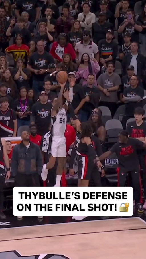 Take a look at @theycallmetisse DEFENSE on the final shot to help the @trailblazers secure the Game 2 win! 🔐 SAS/POR Game 3: Friday, 4/24 at 10:30pm/et on Prime