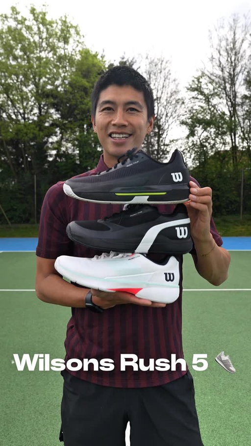 Wilson Rush range shoes 👟

Just tried out the three new models and here’s a quick breakdown.

First up is the Tour, this is the top performance shoe, perfect for higher level players who want that, premium feel and have explosive movement on court. 

Then there’s the Rush Pro, super comfortable and ideal if you’re quick around the court and rely on your movement. Personally these ones mold around my feet best. 

And finally, the lightest one of the three the Rush Lite which is really flexible but still gives you solid stability. 

Let me know which shoe you would choose