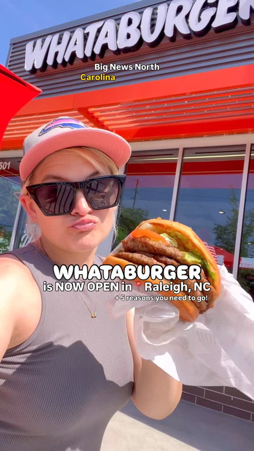 ✨BIG NEWS BURGER LOVERS OF NC✨🍔 @whataburger officially landed and the📍Raleigh location is now open! (AD)

We’ve been hearing good things about this Texas staple, and after trying them out for ourselves we definitely understand the hype! The food is made to order fresh, customizable, tastes great, and we can stop by 24/7?! It’s perfect for families with busy schedules like ours! + if you use the app you can order ahead AND earn points towards free food! 

My favorite bites were the patty melt, onion rings w/jalapeño ranch, and a prickly pear raspberry refresher! 

Have you tried Whataburger yet? Let us know what you think & send this to who you’re going with! 

#whataburger #northcarolina