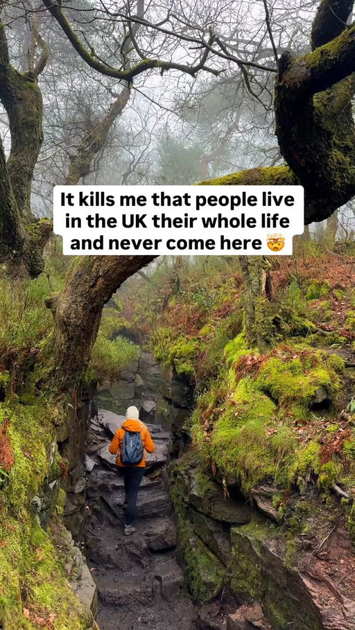 Is this the most mysterious place in the Peak District? 👀

(Follow @lockdownmadeustravel for more beginner friendly adventures)

Hidden deep within the woodland lies this natural cleft in the rock, a place wrapped in legend and quiet mystery 🤫 

This cleft has been carved over centuries and cloaked in thick, velvety moss. 

Walking through the towering walls that rise up to 18 metres, makes this place seem otherworldly.

Some say this hidden gorge was once a secret place of worship, giving it its name, Luds Church. ⛪️ Others believe it sheltered outlaws, even whispered to be one of Robin Hood’s hiding spots.

Foggy, shadowy, and almost silent… stepping inside feels like entering another time entirely 😮

📍 Luds Church, Near Gradbach, Staffordshire, Peak District
�👟 Wear grippy shoes, it can be slippery underfoot
🥾 A short, well signposted walk from Gradbach Car Park, easy to reach, yet it still feels hidden.
🚗 Parking: SK17 0SU, Gradbach Mill

Would you explore a place like this?