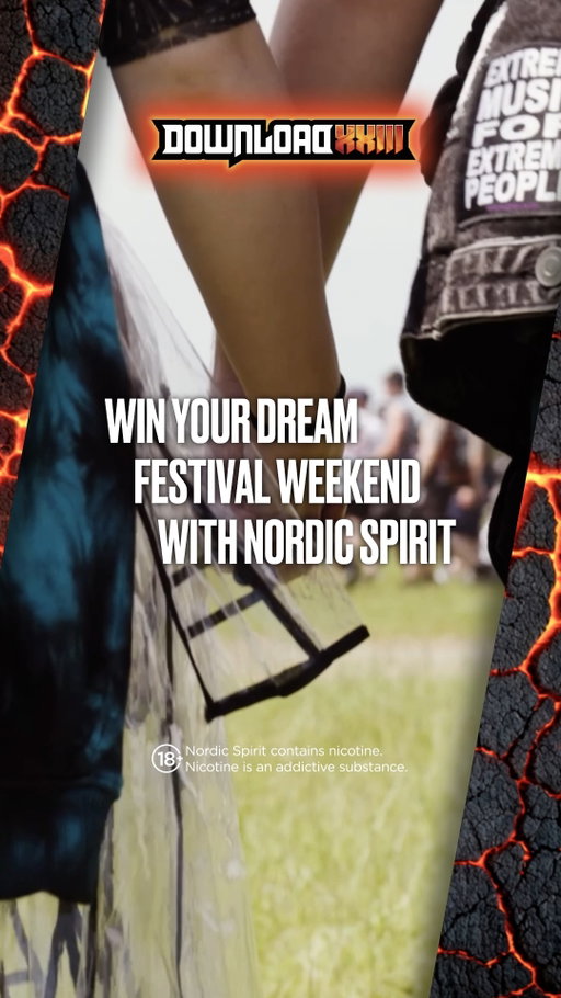 @nordicspirit_uk returns to Download bigger and better than ever this year and they're offering you the chance to WIN a pair of 5-day Weekend Camping Tickets, a pre-pitched tent AND £100 to spend on-site* 🔥
 
To enter, all you have to do is:
Follow @nordicspirit_uk
Like this post
Tag your festival crew
 
Main T&Cs:
Prize draw is only open to existing tobacco or nicotine users aged 18+ who are residents of Great Britain
Prize draw closes: 23:59 on (13th May 2026). Winners will be contacted via DM by @nordicspirit_uk on (18th May 2026) at
14:00.
*To view the full T&Cs, click the link in our bio.
#AD #NordicSpiritNicotinePouches #TobaccoFreeNicotine #FollowYourOwnPathToFlavour
18+ Contains Nicotine. Nicotine is an addictive substance.