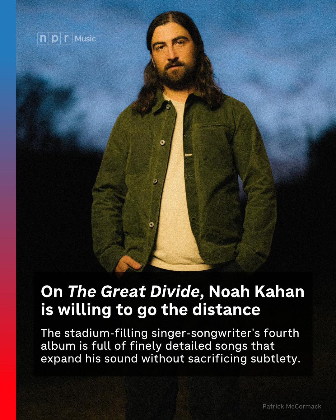 Song after song on the aptly titled 'The Great Divide' considers absence and presence, stasis and mobility by engaging with various perspectives: those of @noahkahanmusic's old friends, his family members, his steadfast wife and, occasionally, neighbors whose dilemmas resonate, though they couldn't be more different than Kahan's own. It's a sprawling and musically variegated song suite, a "journey," as the ever-self-deprecating Kahan laughed in a short video announcing the album.⁠
⁠
🔗 Tap the link in our bio to read the full review.