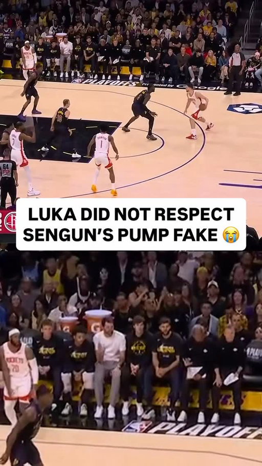 Luka did not care about Sengun’s pump fake 😂