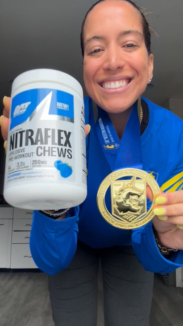 Less than 2 weeks, two marathons, and a PR at Boston Marathon 💙💛

Pushed through every mile fueled by the NEW Nitraflex Pre-Workout Chews from @GAT_Sport —now available on GATSport.com and at a @VitaminShoppe near you.

#GATPartner #CompeteHarder