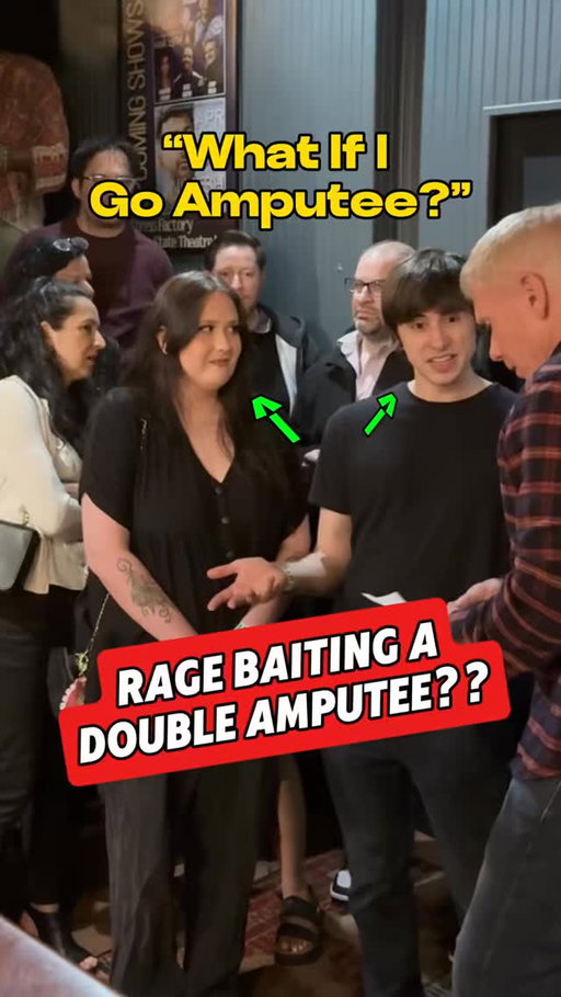 Should I have taken it easy on him?? 😂🤣
•
•
#comedy #prank #funny #viral #amputee 
@stressfactory