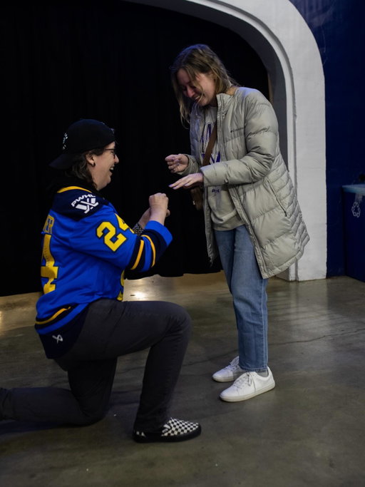 SHE SAID YES! 💍

Congratulations to Megan and Nina who got engaged at last night’s game 🥹💐