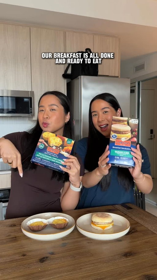 We have two different morning routines now, but we still have one thing in common – our love for a tasty and fast breakfast! 🌞 That's why we've been loving @schneiders Frozen Breakfast! Our current faves are the Sausage and Three Cheese Breakfast Bites and the Sausage and Egg Sandwich! #ad #Schneiders #SchneidersFrozenBreakfast