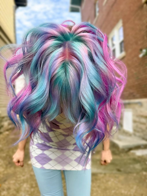 @hairbymisskellyo slaying the pastel game on her beautiful model @planet_raina using Danger Jones vivid colors. Swipe to see this look styled differently 🌸🦋

#dangerjones #hairstyles #rainbowhair