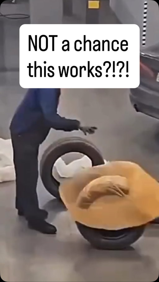 Not a chance I use to spend 5 minutes per tire shimmying a bag around it…🤯