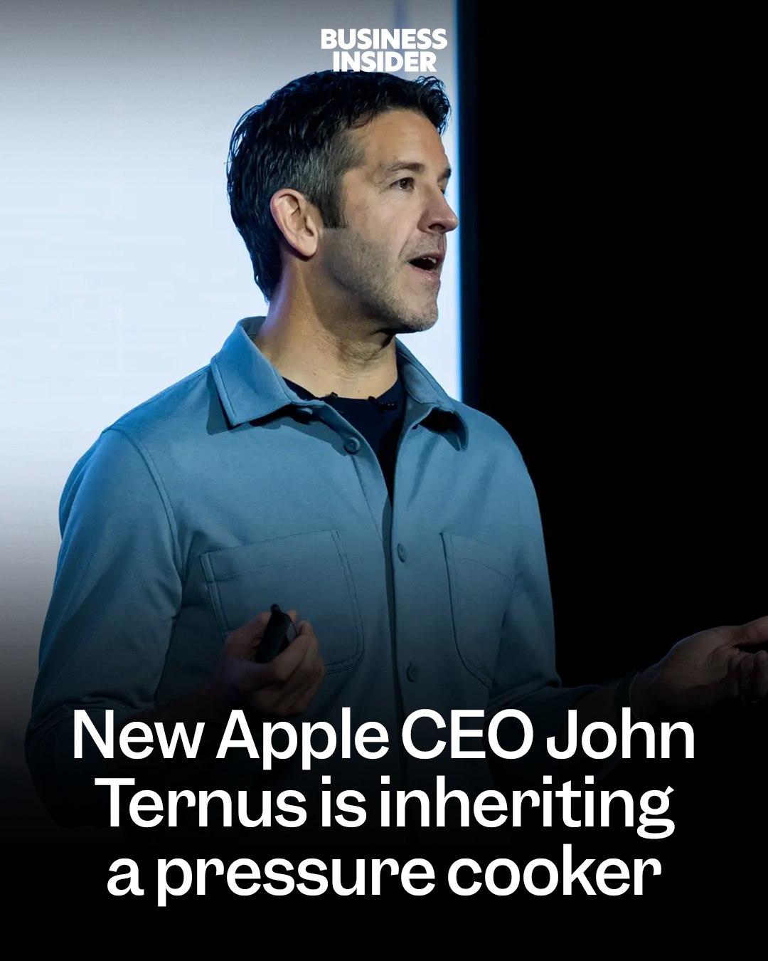 Get ready, John Ternus. It's your turn in the hot seat.

When Ternus takes the reins as Apple's CEO later this year, he'll not only step into one of the most coveted jobs in business but also inherit complex challenges from his predecessor, Tim Cook.

There's no denying Cook was pivotal in Apple's growth and dominance — the company's stock is up nearly 2,000% since he took over in 2011. The past two years, though, have been marked by hurdles for the company. When he takes the helm, Ternus will be tasked with righting Apple's AI ship, retaining and growing its talent bench, and proving that Apple is still capable of launching the next big thing.

Read more about the high-pressure moment for Apple at the link in our bio.

Story by Jordan Hart, Madeline Berg, and Tim Paradis

(Credit: Getty Images)

#johnternus #apple #ceo #bigtech