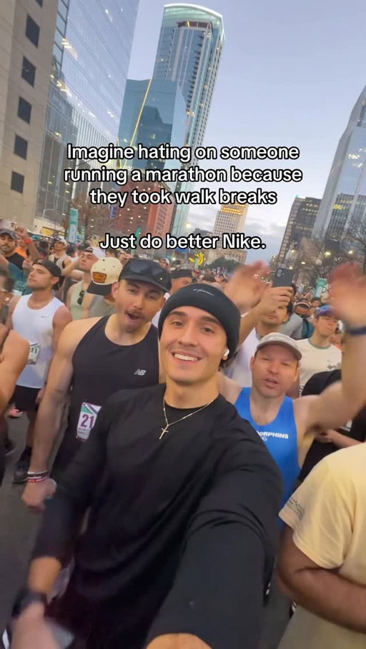 Nike’s “Walkers Tolerated” 😳 #bostonmarathon #nike #running #timhofacker #staystrong