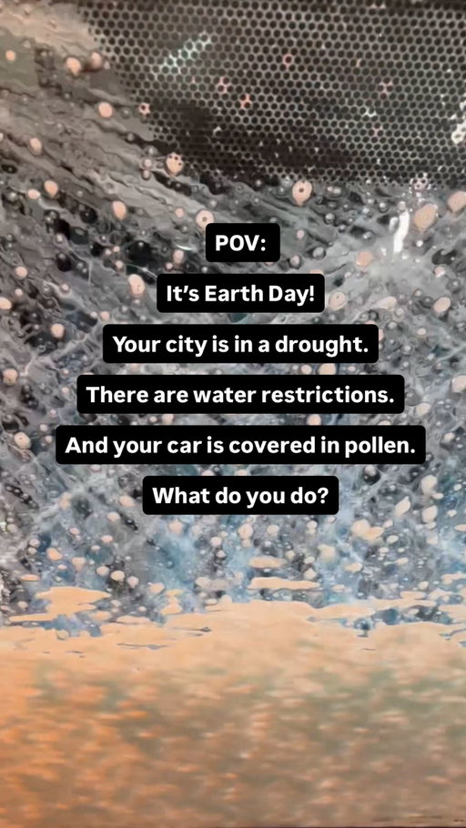POV • It’s Earth Day. Your city is in a drought. There are water restrictions. But your car is still covered in pollen! What do you do? [#autobellpartner]
💦
Go to @autobellcarwash of course! Wait. What? Isn’t that wasteful? Not at all! Consider this: 

💧Not all car washing is equal, especially in times like this. Where you wash your car matters more than ever.

💧An Autobell car wash uses significantly less water than washing it at home. (Just 12-25 gallons of water versus up to 150 gallons.) That’s up to 90% less water used, with Autobell’s high-pressure, low-volume system.

💧Not only that, at Autobell the water is captured, recycled, and reused. 

💧Furthermore, Autobell participates in North Carolina’s voluntary car wash certification program, promoting year-round water conservation and water use efficiency measures. And all NC Autobell locations are certified annually by the NC Professional Car Wash Association.
💦
Celebrate Earth Day, and make a small choice that actually conserves water. And you’ll have a clean and shiny car too! 
💦
Are you making any changes to save water right now? Let me know what other tips you have.
💦