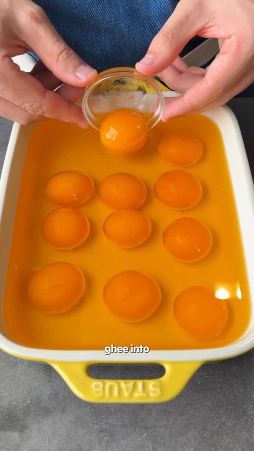 CONFIT EGG YOLKS IN INDIAN GHEE #eggyolk #ghee #confit #indianfood #recipe