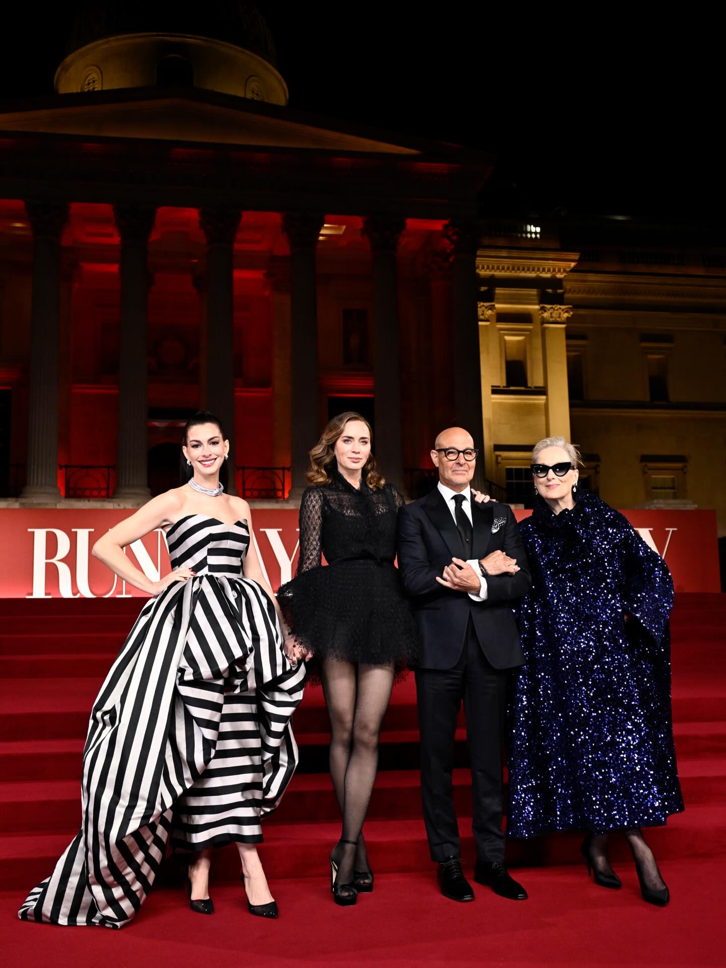 Another red carpet, another outfit change! #TheDevilWearsPrada2 cast took to “A Night With Runway” following the upcoming sequel’s London premiere.
photos: getty images