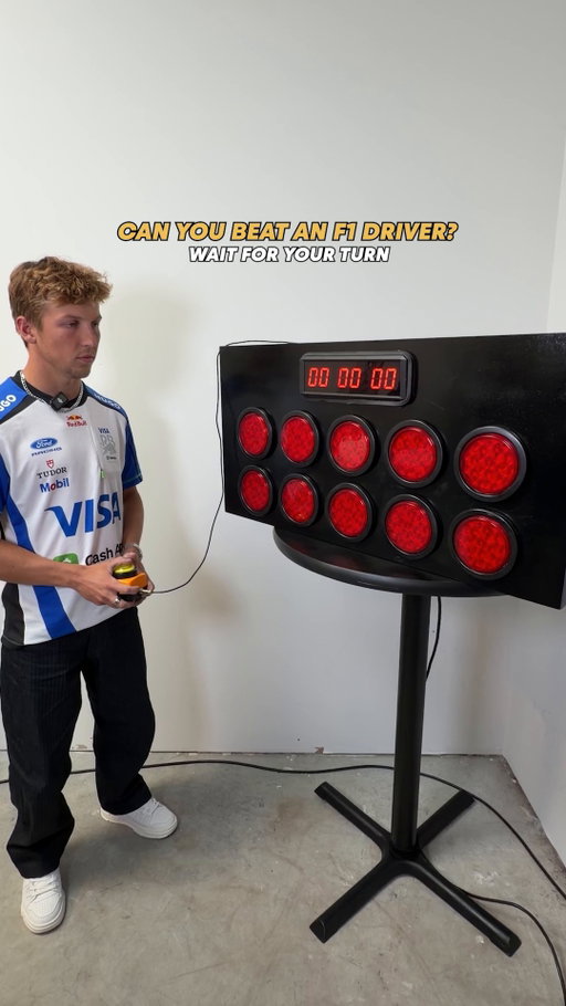 Lights out. Your turn 🏁 Can you beat @liamlawson30?