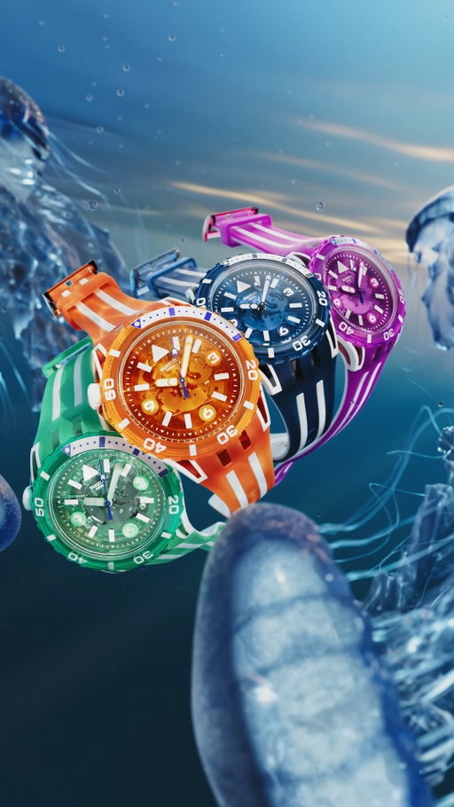 New additions to the Swatch SCUBAQUA Collection have surfaced! Dive into four vibrant new hues, aqua green, midnight blue, electric fuchsia and solar orange, featuring translucent finishes and Swatch Pay on selected models, designed to make every moment stand out.

#SwatchSCUBAQUA