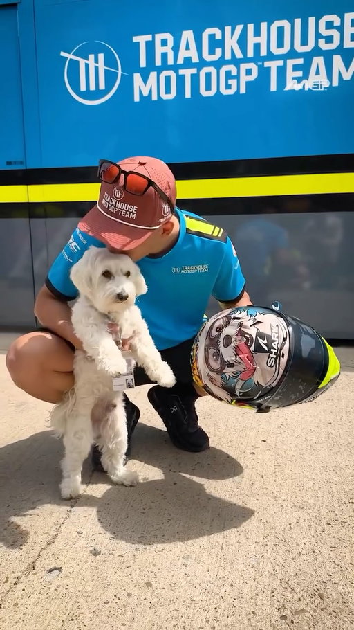 Pancho is BACK 🥹🐶🪖 

#SpanishGP 🇪🇸 #MotoGP #RaulFernandez