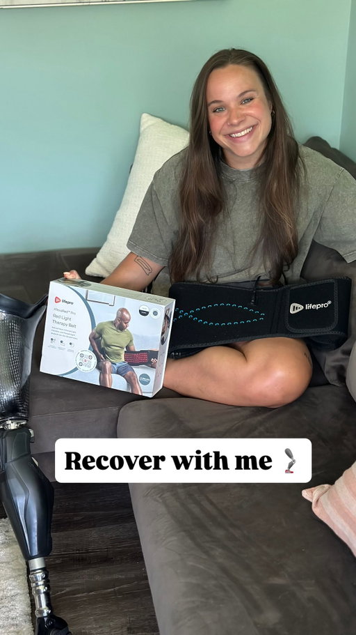 *Read below for 10% cash back offer*

Every single person needs to prioritize their recovery routine (no matter how many legs they got), but given my circumstances and the amount of training hours I’ve put my body through since competing in CrossFit…intentional recovery is a non-negotiable.

How it helps: uses two different types of light
👉660 nanometer red light, works more at the surface and targets skin texture and tone
👉850 near-infrared, which goes deeper into muscle and joint areas 

Wearing it is simple - attach the cord to an electric source, then wrap the belt around the area you’d like to treat.

✨Use the link in my bio to get 10% cash back on your purchase.✨

It’s also eligible for FSA/HSA use, and has a lifetime warranty (just register it online within 14 days of purchase to grab the warranty).