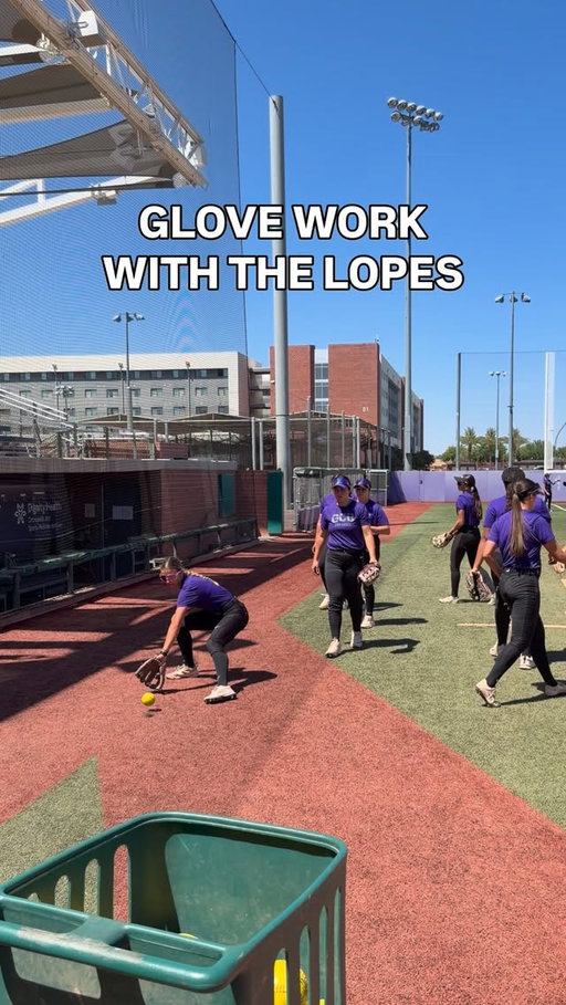 @gcusoftball putting in work with the gloves🙂‍↕️