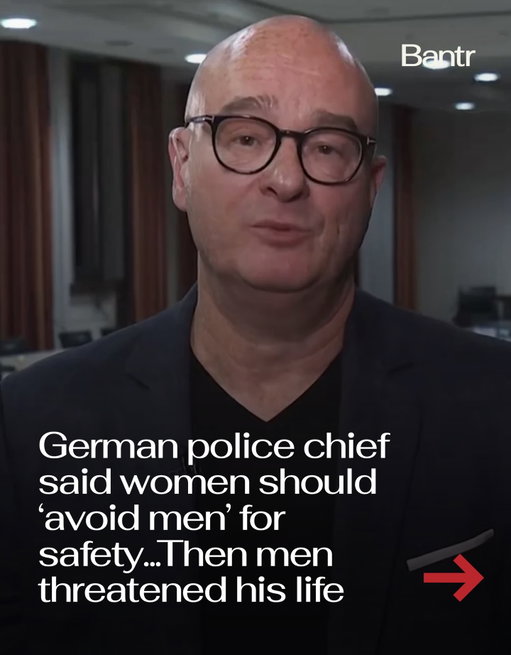 A comment from a top German police official is going viral and sparking a serious debate.

During a live interview about rising violence against women, the head of Germany’s Federal Association of German Detectives said women might be safer avoiding relationships with men altogether.

He later clarified it was an exaggeration, but the data behind it (and the public response) is real.

Recent statistics show violent sexual offenses are up 8.5%, even as overall crime has dropped. In 2024, at least two women per day were victims of homicide or attempted homicide.

After the segment aired, both the police chief and the journalist reported receiving violent threats.

By the way, we have a weekly newsletter rounding up the biggest stories so you don’t have to. One newsletter. Once a week. Link in bio.

Media via ZDF / Shutterstock

#bantrwomen #readbantr #viral