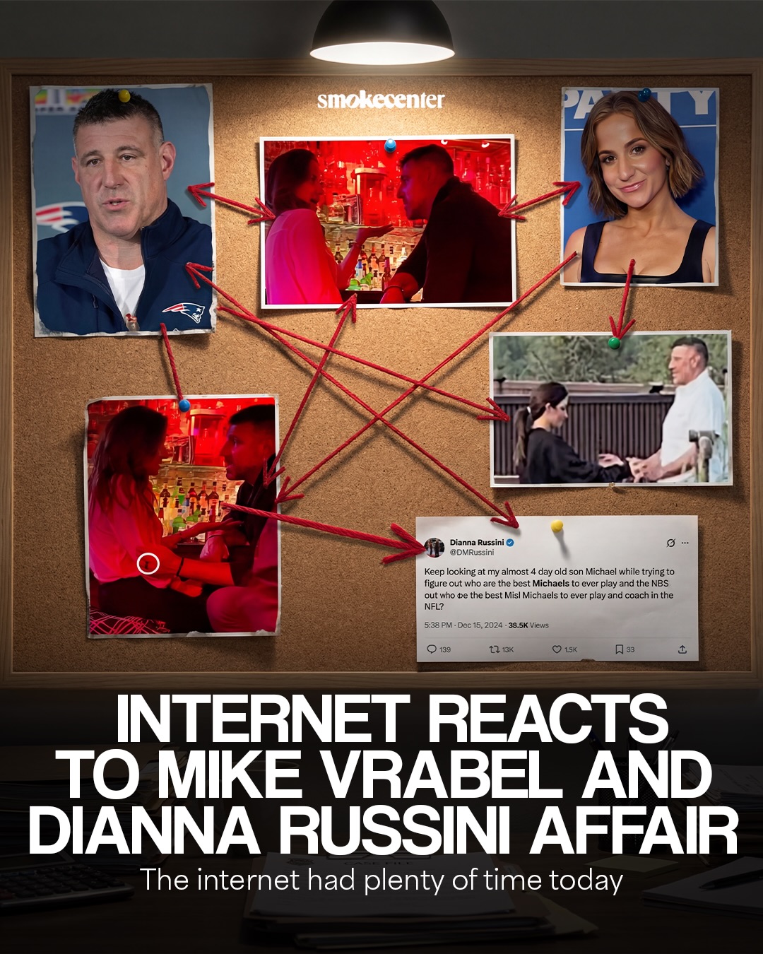 The Mike Vrabel and Dianna Russini situation has seemingly snatched the spotlight away from tonight’s NFL Draft. All across the internet, people have had much to say.

What are your thoughts on this situation?