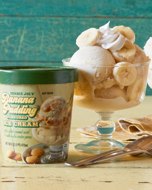 Calling all banana fans: #TraderJoes Banana Pudding Flavored Ice Cream is back, and positively brimming with sweet-n-creamy classic #BananaPudding nostalgia! 🍌🍨
•
For the uninitiated, this decadently rich pint is flavored with banana purée for that perfect banana baseline, mixed with bite-sized bits of vanilla wafer cookies for texture, and imbued with a salted caramel swirl to tie it all together! What’s not to love? That’s not a hypothetical question. The only correct answer here is “nothing”—you’ll love it a whole bunch!
—
• Limited Time • One Pint • Kosher •