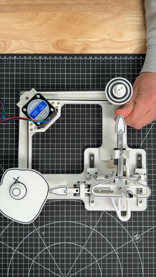 This machine can draw any shape
•••
Every mechanism I’ve built so far can only draw one shape. So I built one that can draw all of them using a custom app I coded with @chatgpt to create the cam profiles. Then I pushed it even further and turned it into an autograph machine.
•••
#ChatGPT_Partner #engineer #mechanicalengineering #mechatronics #ad